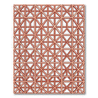 Copper Geometric Lattice Linear Grid Rug