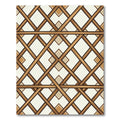 Geometric Beige and Brown Lattice Rug