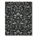 Dark Gray Ornate Acanthus Scroll Rug