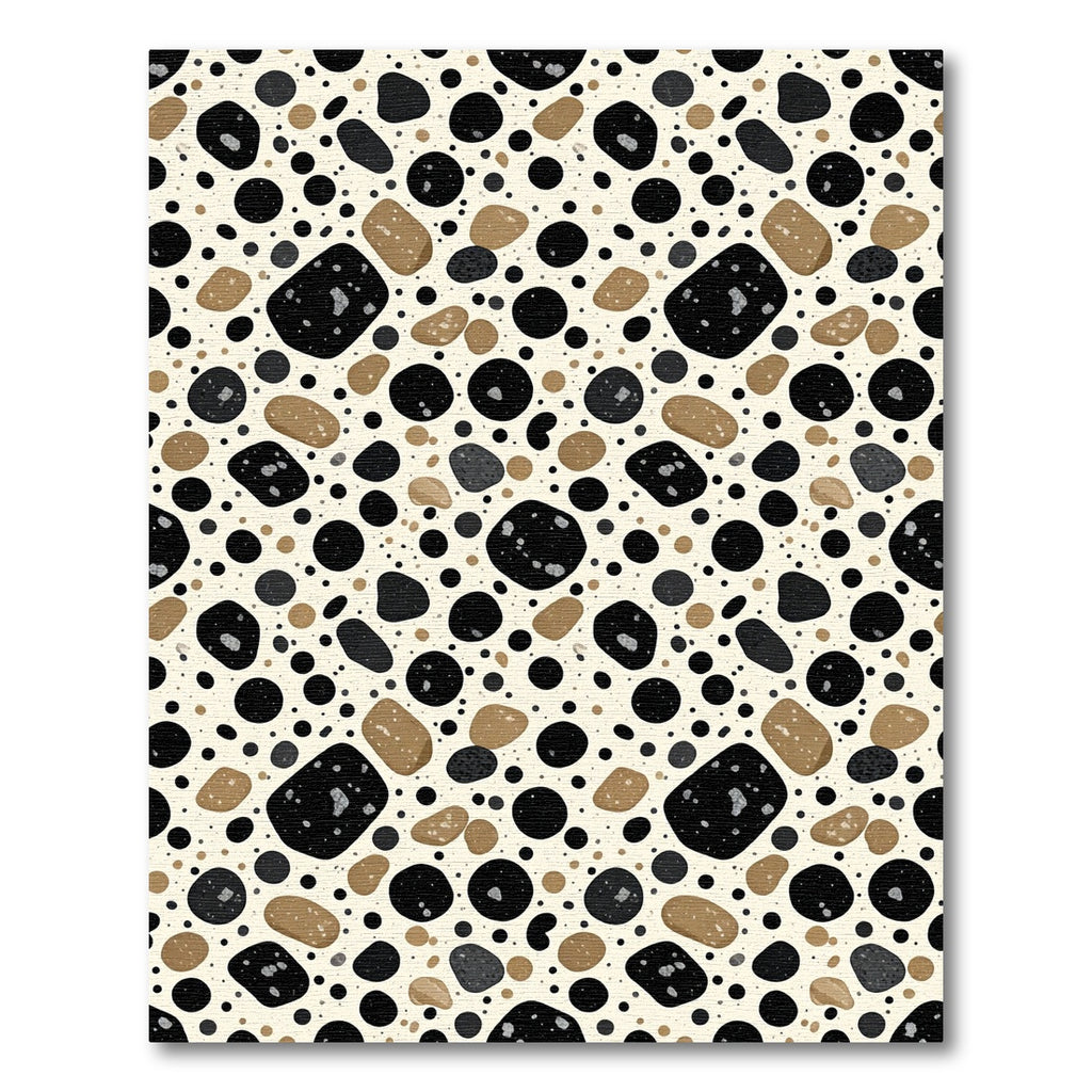 Modern Earthy Pebble Spotted Ink Rug