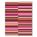 Earthy Magenta Stripe Composition Rug
