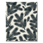 Minimalist Black Pine Needle Botanical Rug