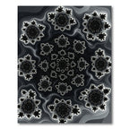 Monochromatic Abstract Fractal Radial Art Rug