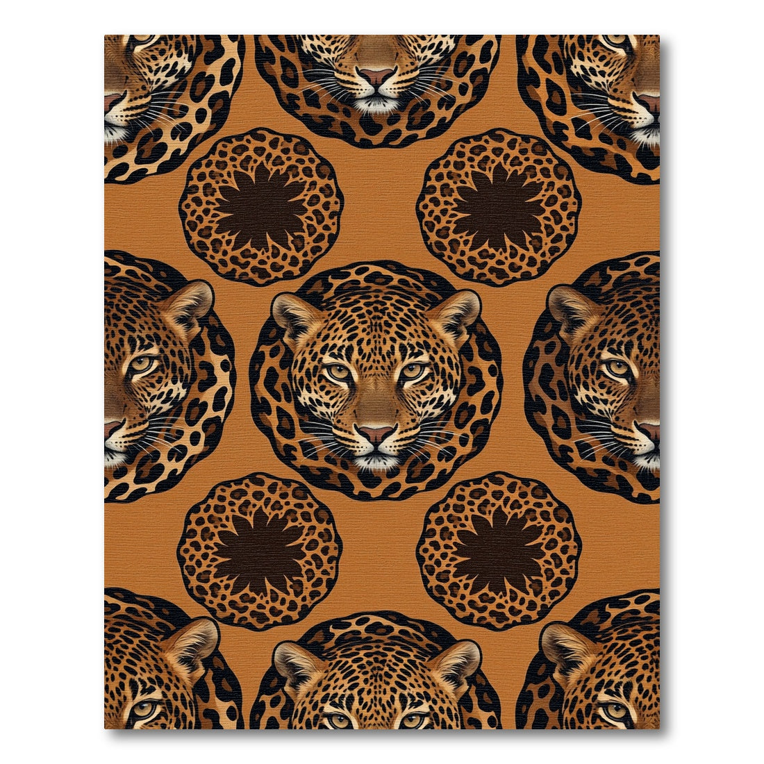 Bold Leopard Roar Faux Fur Rug