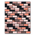 Brick Pattern Coral Blush Rectangles Rug