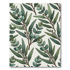 Lush Eucalyptus Leaf Botanical Garden Rug