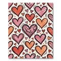 Whimsical Heart Collage Vibrant Tone Rug