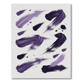 Abstract Deep Purple Brush Stroke Swirls Rug