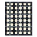 Monochrome Grid Checkerboard Accents Rug