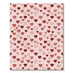 Crimson Red Hearts Scatter Pattern Rug
