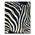 Striking Black White Wavy Lines Rug
