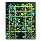 Lush Green Garden Climbing Vine Rug