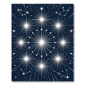 Celestial Midnight Starburst Geometric Rug