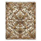 Ornate Gold Acanthus Scroll Art Rug