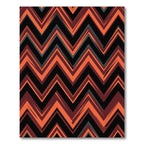 Bold Orange Burnt Sienna Zigzag Rug