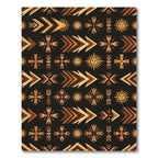 Earthy Celestial Sun Tribal Arrow Rug