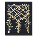 Beige Cream Trellis Vine Garden Art Rug