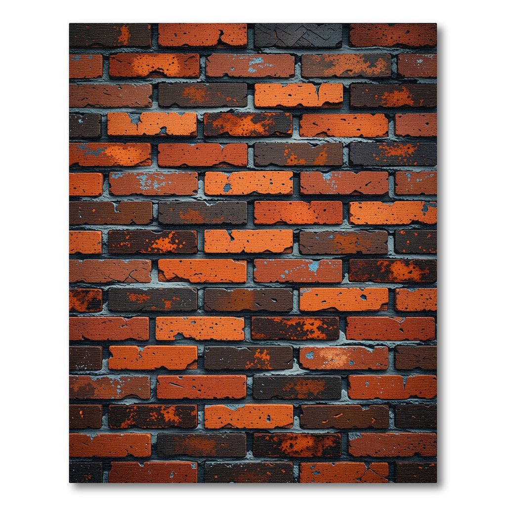 Weathered Industrial Red Brick Texture Rug
