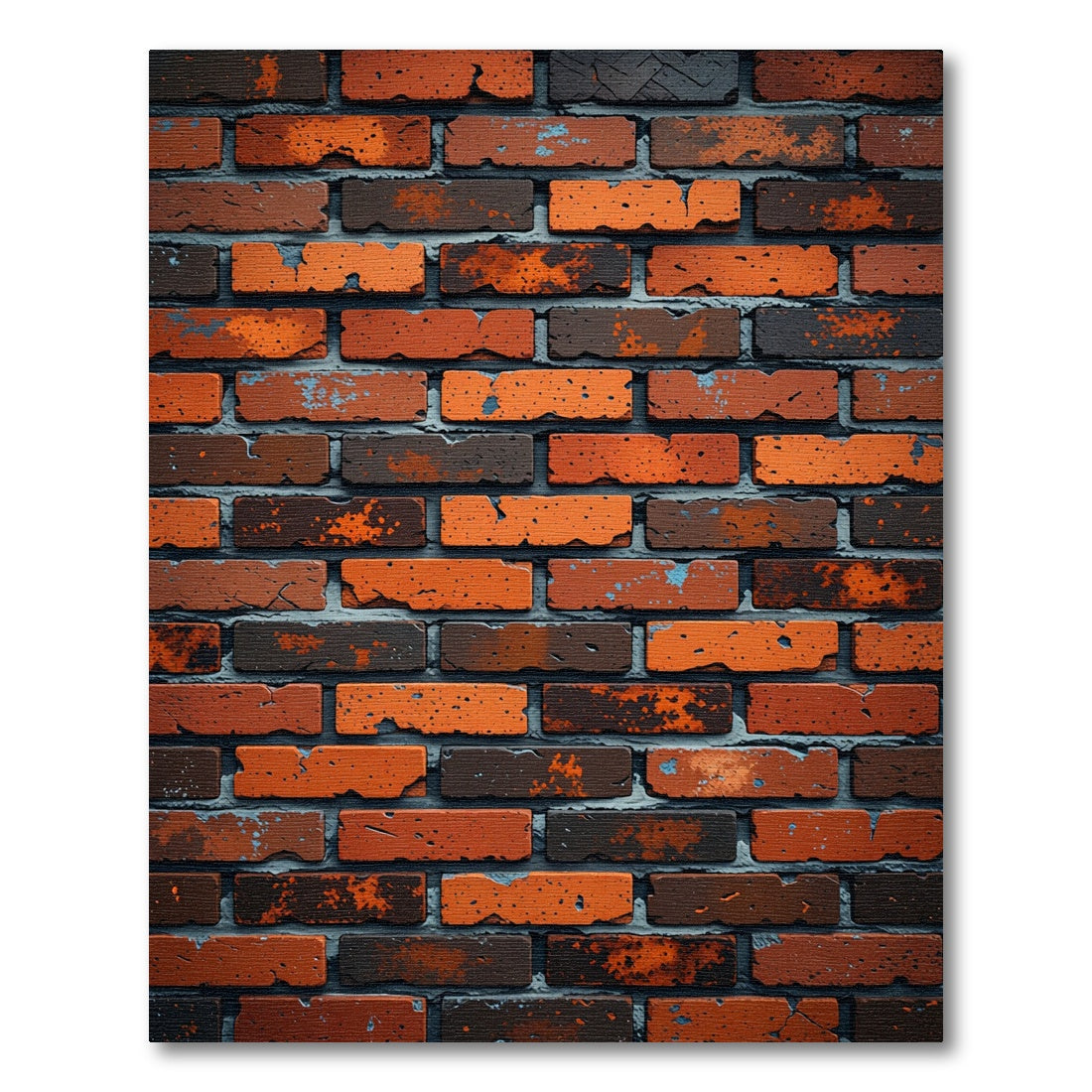 Weathered Industrial Red Brick Texture Rug