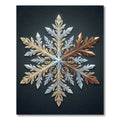Metallic Gold and Silver Snowflake Rug