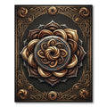 Antique Bronze Swirl Mandala Medallion Rug