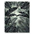 Monstera Palm Dark Forest Panorama Rug