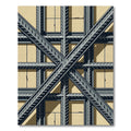 Industrial Gray Steel Crosshatch Rug