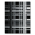 Sophisticated Monochrome Geometric Linear Grid Rug