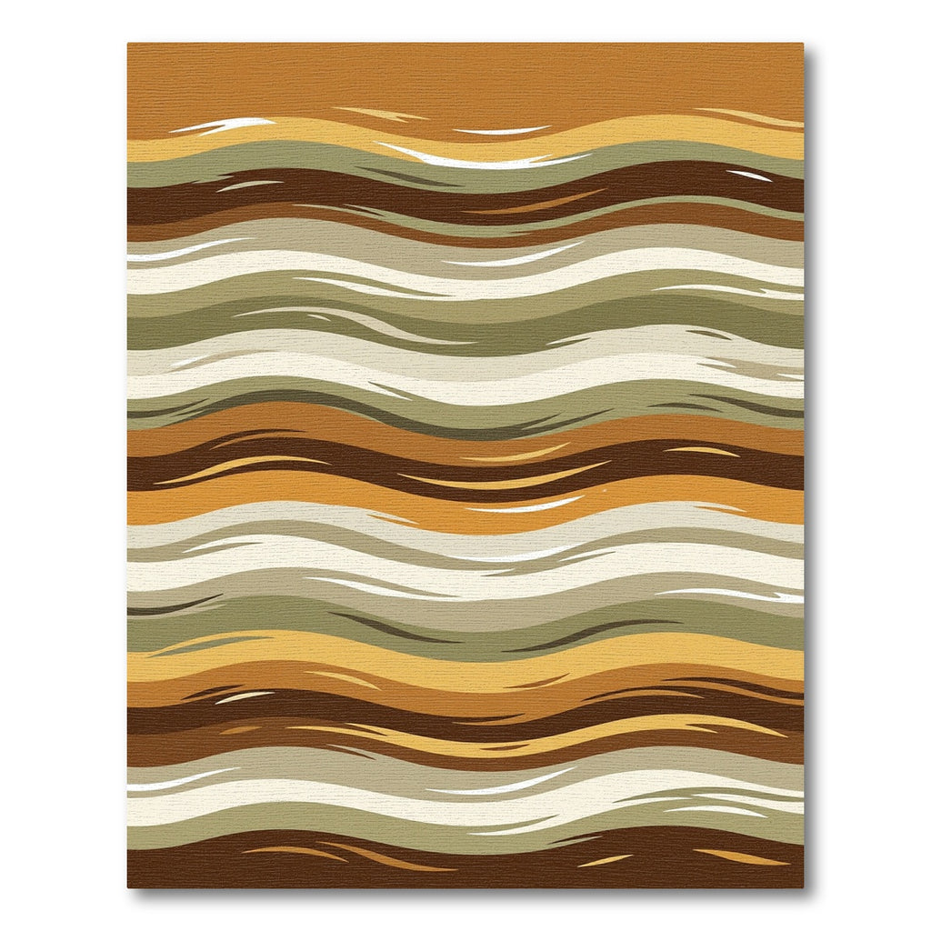 Warm Toned Organic Streaks Rug
