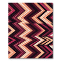 Crimson Peach Chevron Stripes Rug