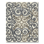 Ornate Gray Beige Scrollwork Rug