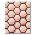 Blush Pink Hexagonal Overlay Rug