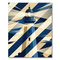Graphic Blue and Cream Beacon Ray Rug