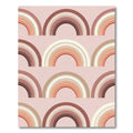 Terracotta Boho Rainbow Arches Blush Rug