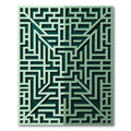Mint Green Geometric Maze Rug