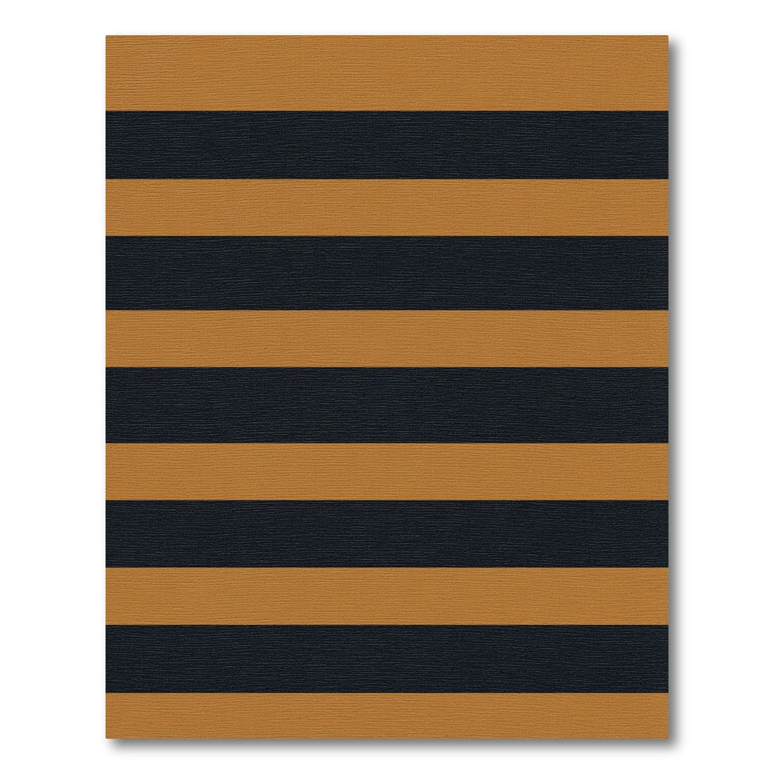Bold Ochre and Graphite Horizontal Stripes Rug