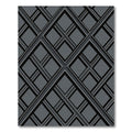 Charcoal Modern Geometric Interlocking Diamond Rug