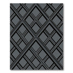 Charcoal Modern Geometric Interlocking Diamond Rug
