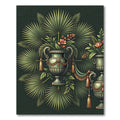 Elegant Green Tropical Urn Botanical Rug