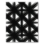 Bold Black Intersecting Lines Rug