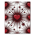 Crimson Heartburst Symmetry Rug