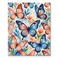 Whimsical Butterfly and Botanical Garden Art Rug