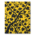 Vivid Yellow Dark Vine Foliage Rug