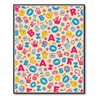 Playful Alphabet And Hand Doodle Rug