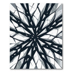 Monochromatic Minimalist Shattered Crystal Abstract Rug