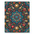 Vibrant Radiant Sun Pomegranate Floral Medallion Rug