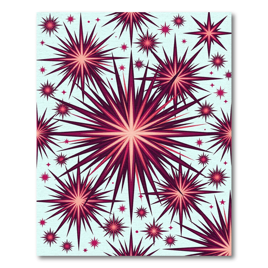 Radiant Pink Starburst Scatter Rug