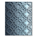Cool Gray Geometric Lattice Rug