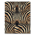 Black Brown Zebra Stripe Close-up Rug