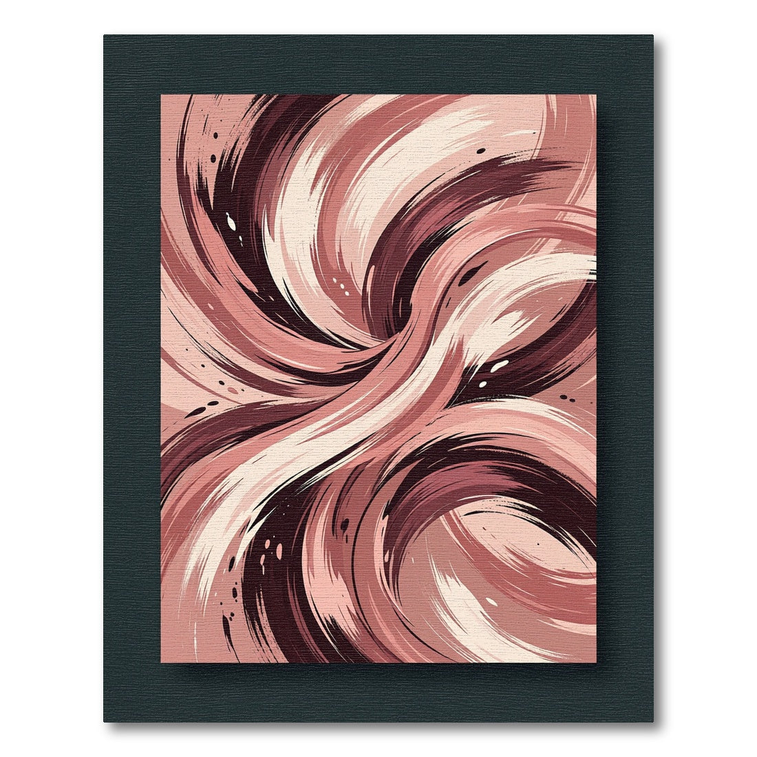 Abstract Earthy Tone Swirl Art Rug